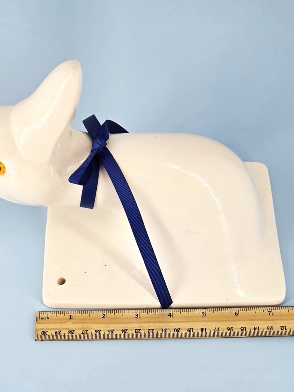 1980s Large White Ceramic Duck/Goose Head Wall Tea Towel Holder Farmhouse Decor - Picture 3 of 10